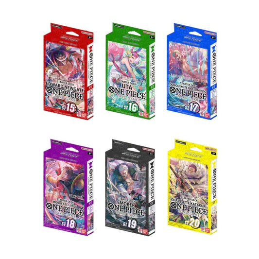 ONE PIECE CARD GAME - ST-15 16 17 18 19 20 STARTER DECK BUNDLE (ENG)
